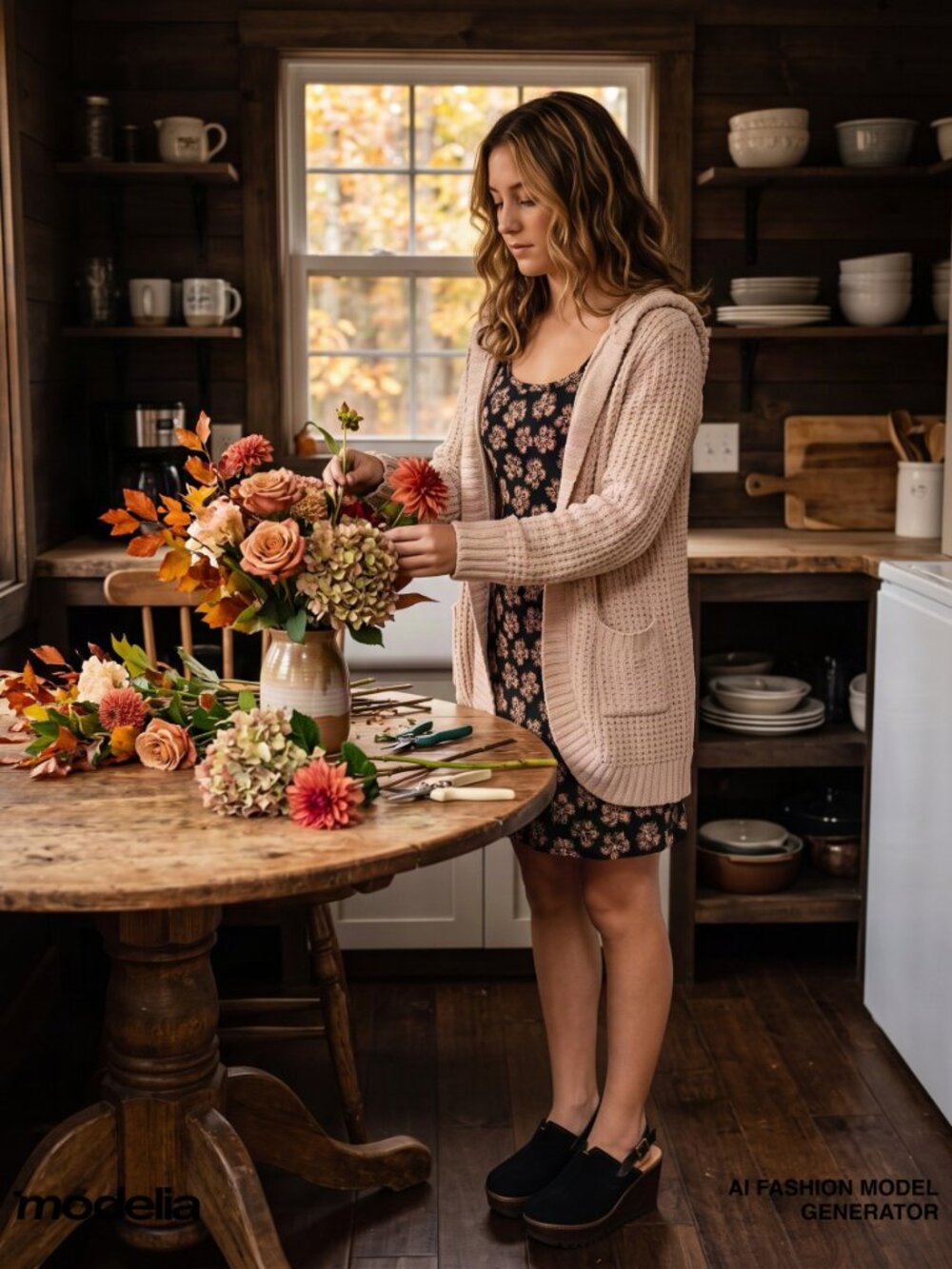 Black Floral Sleeveless Mini Dress